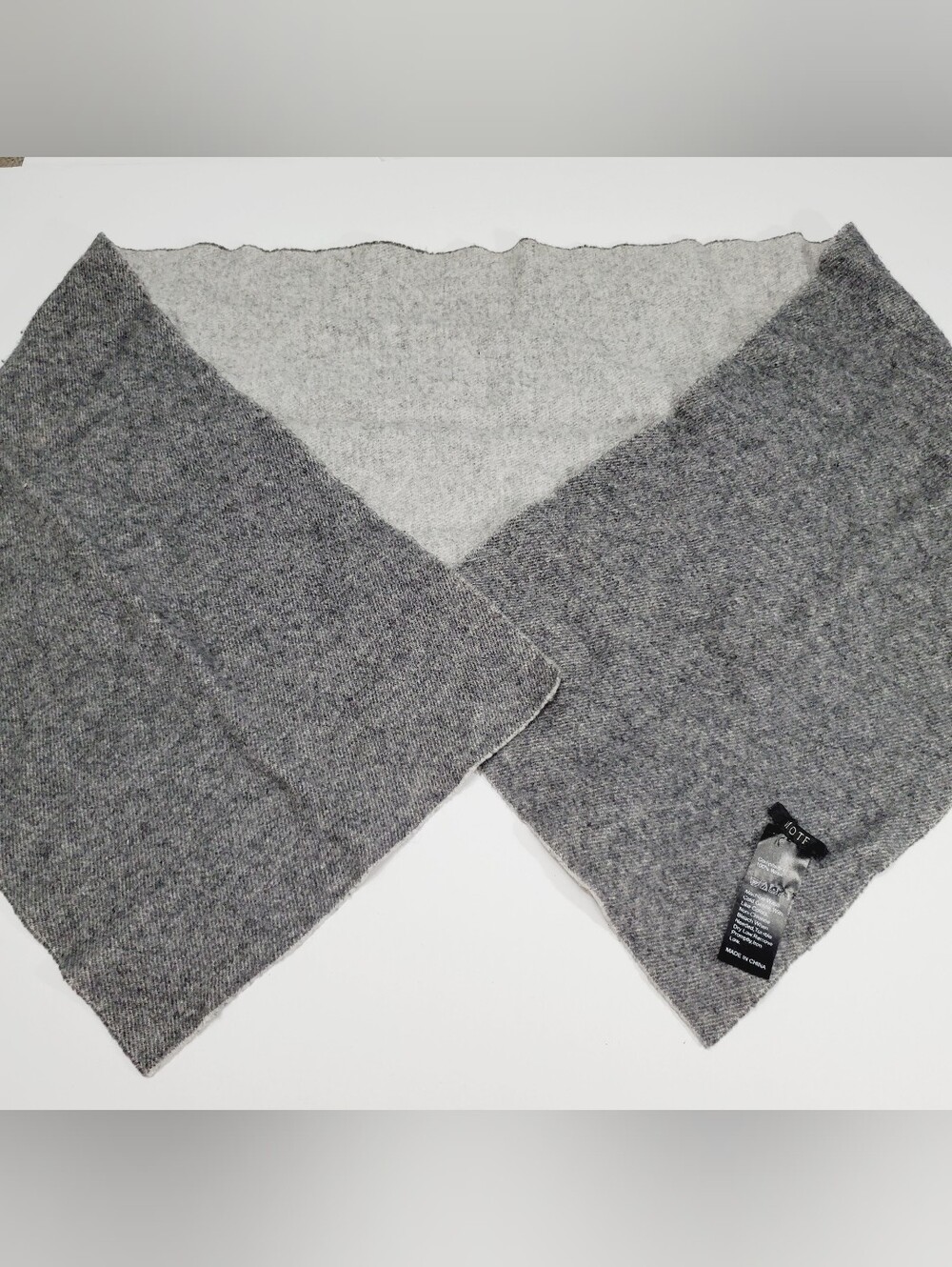 MOTF Unisex Woven Wool Winter Scarf Solid Gray Pattern 60x13"